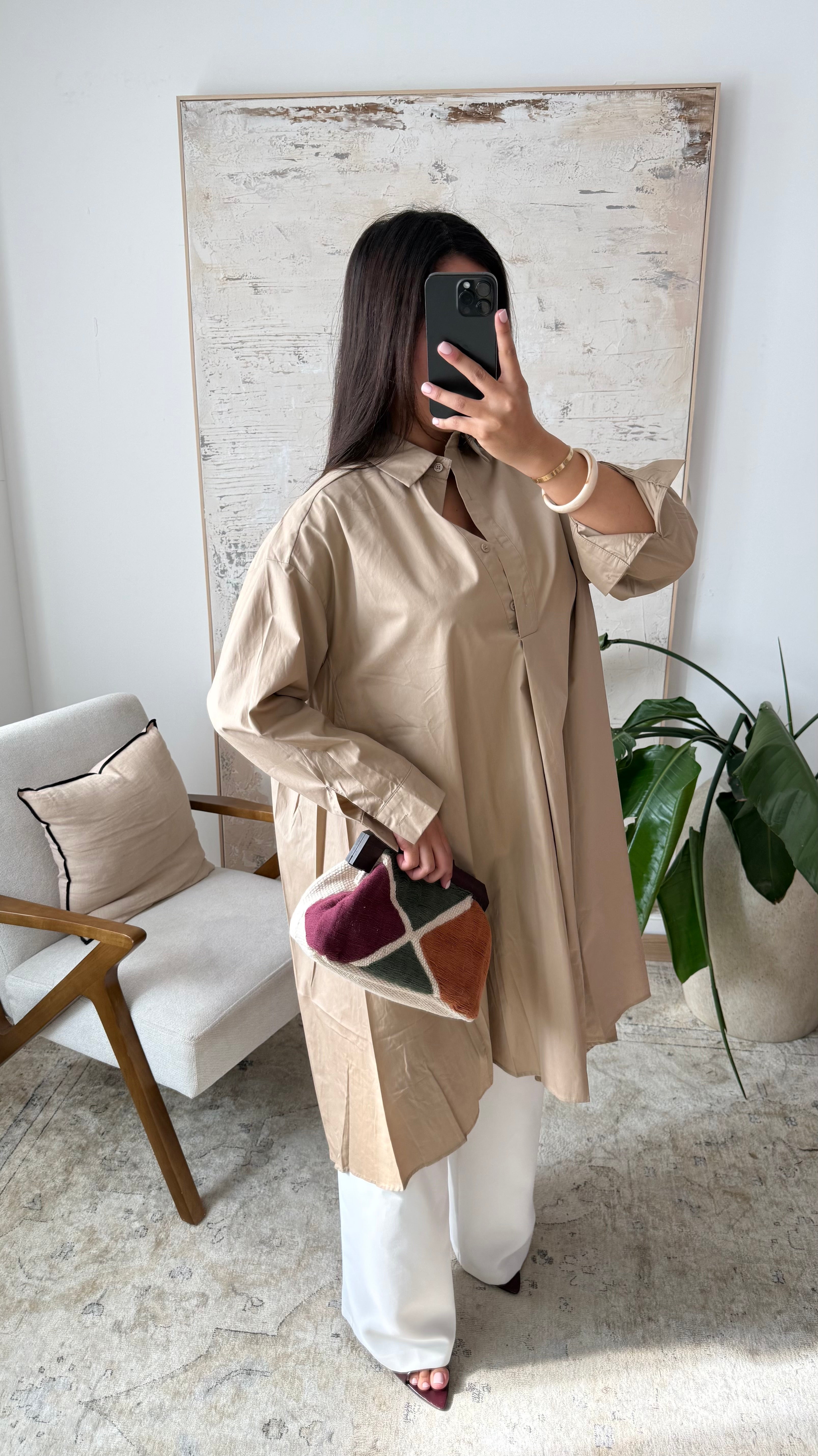 Chemise taupe