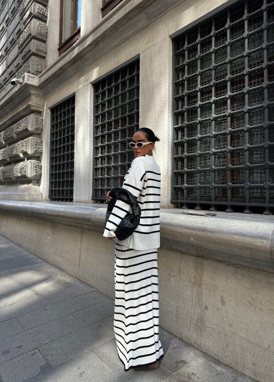Ensemble jupe rayure
