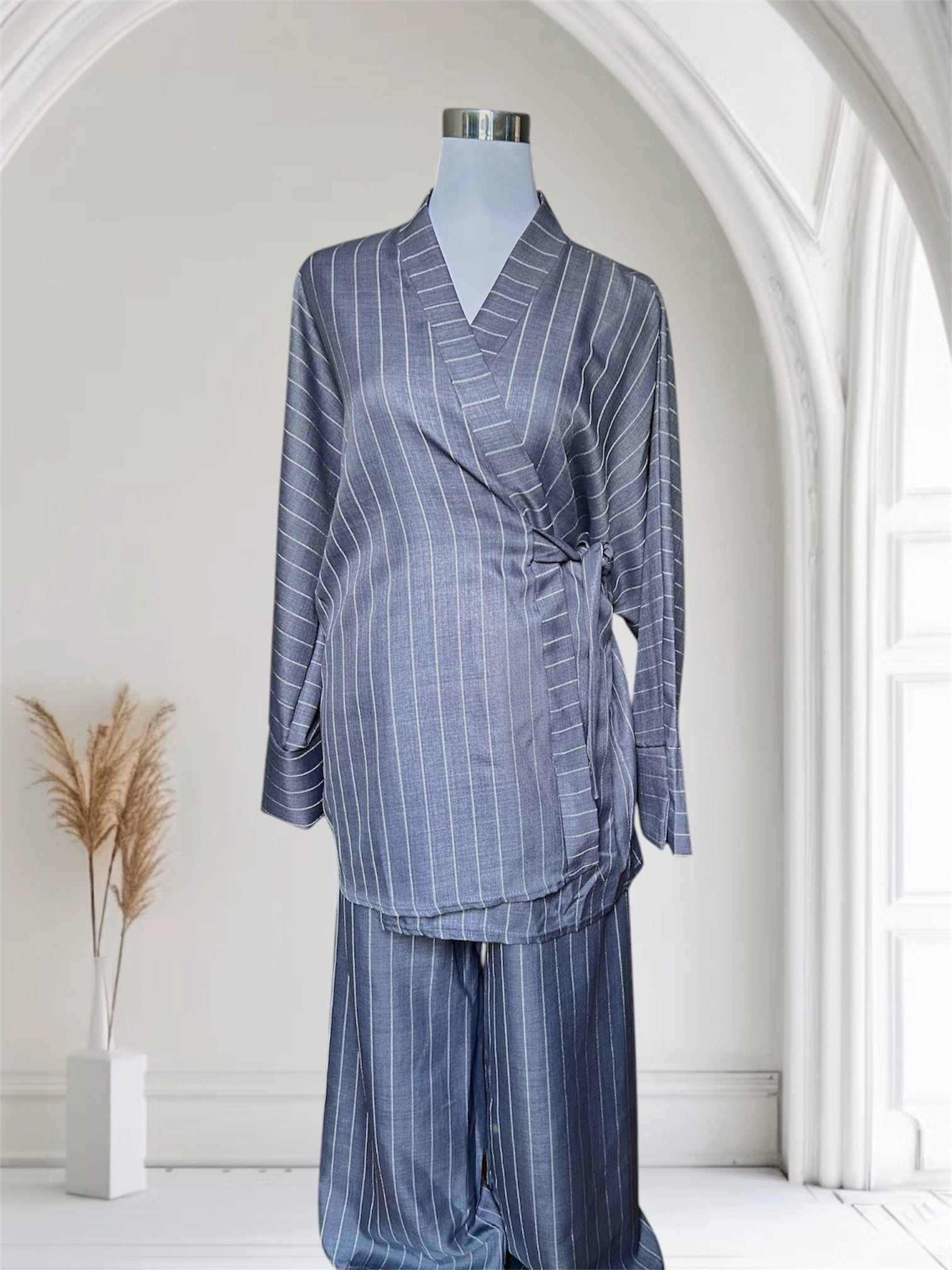 Ensemble rayée bleu