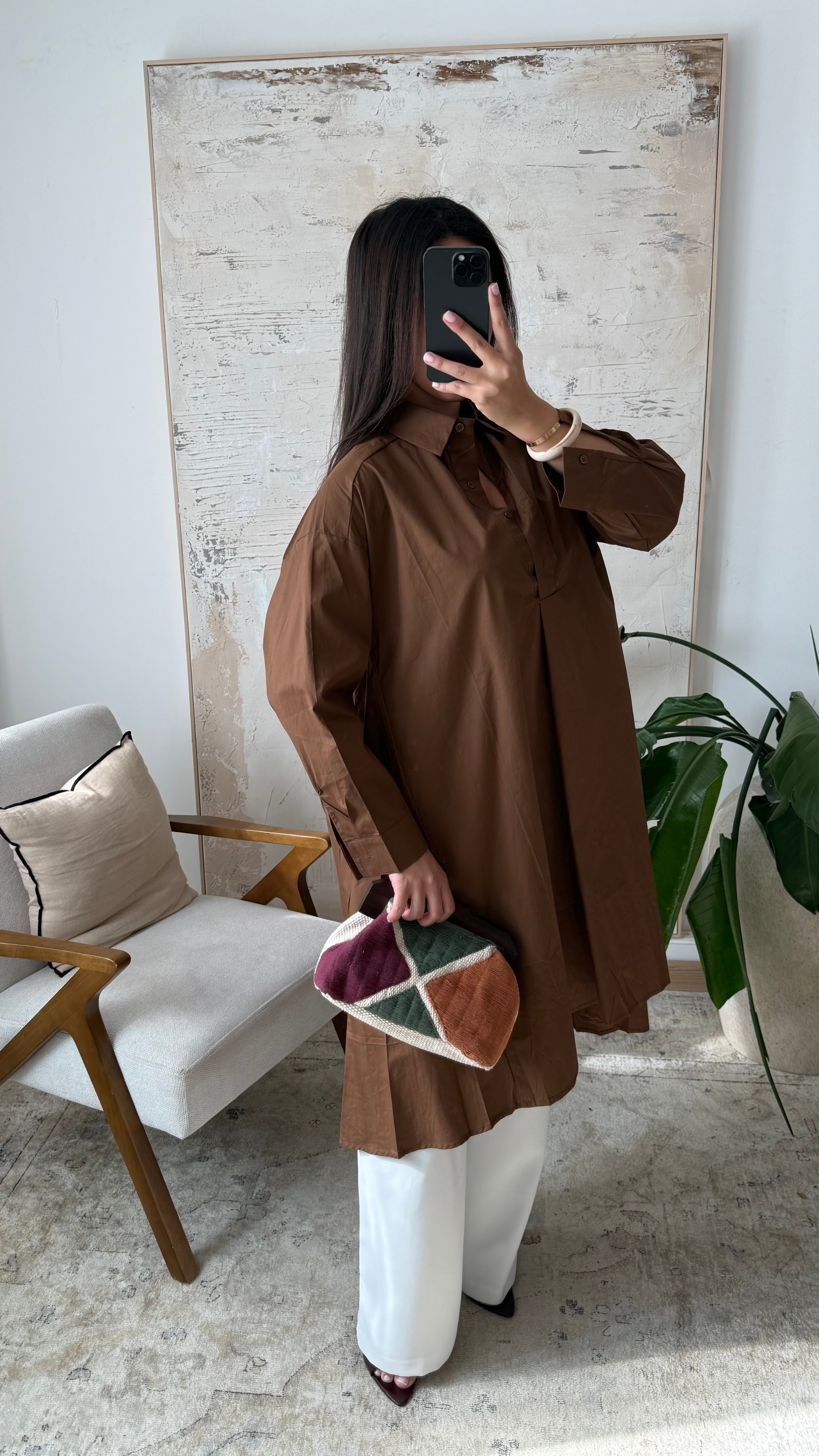 Chemise marron
