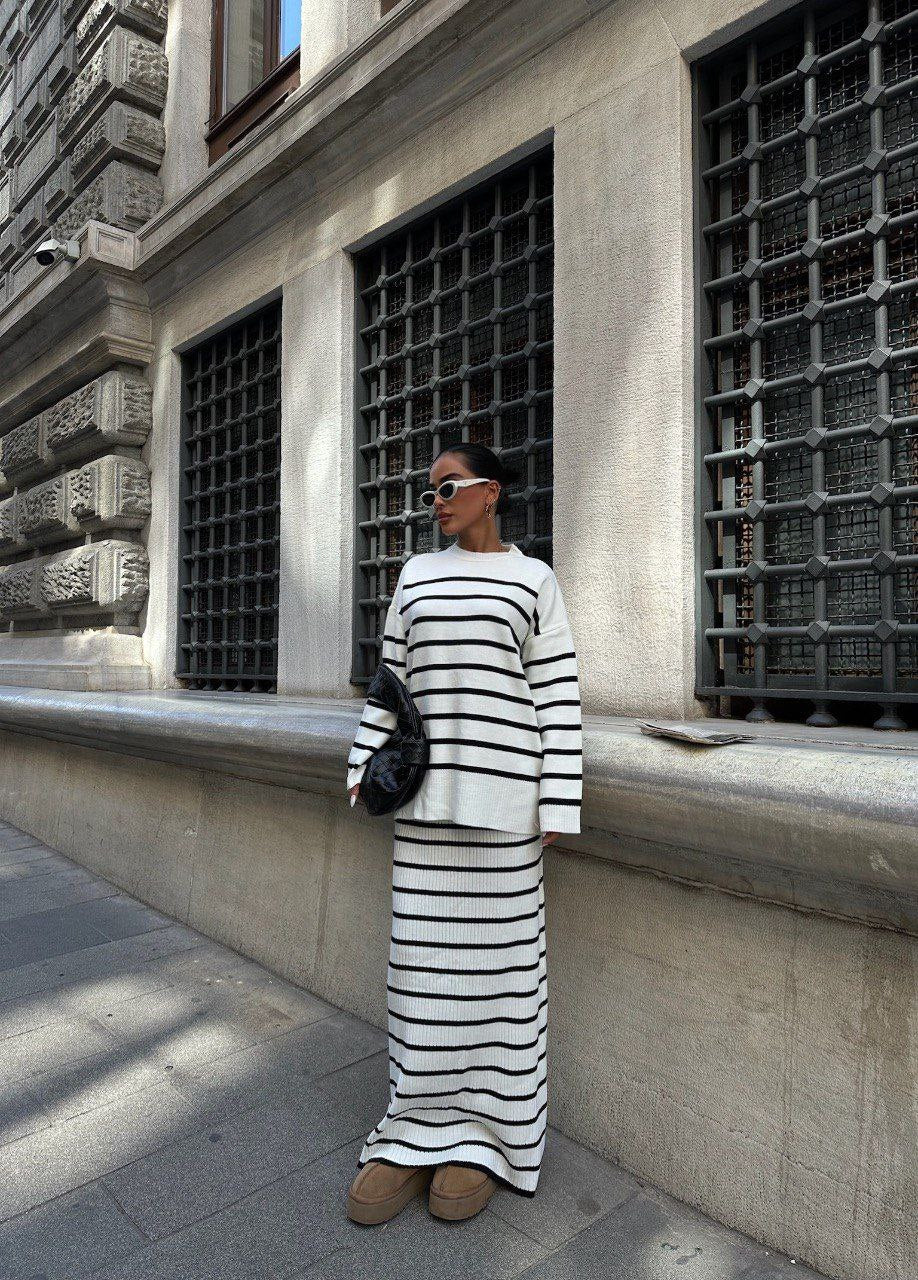 Ensemble jupe rayure