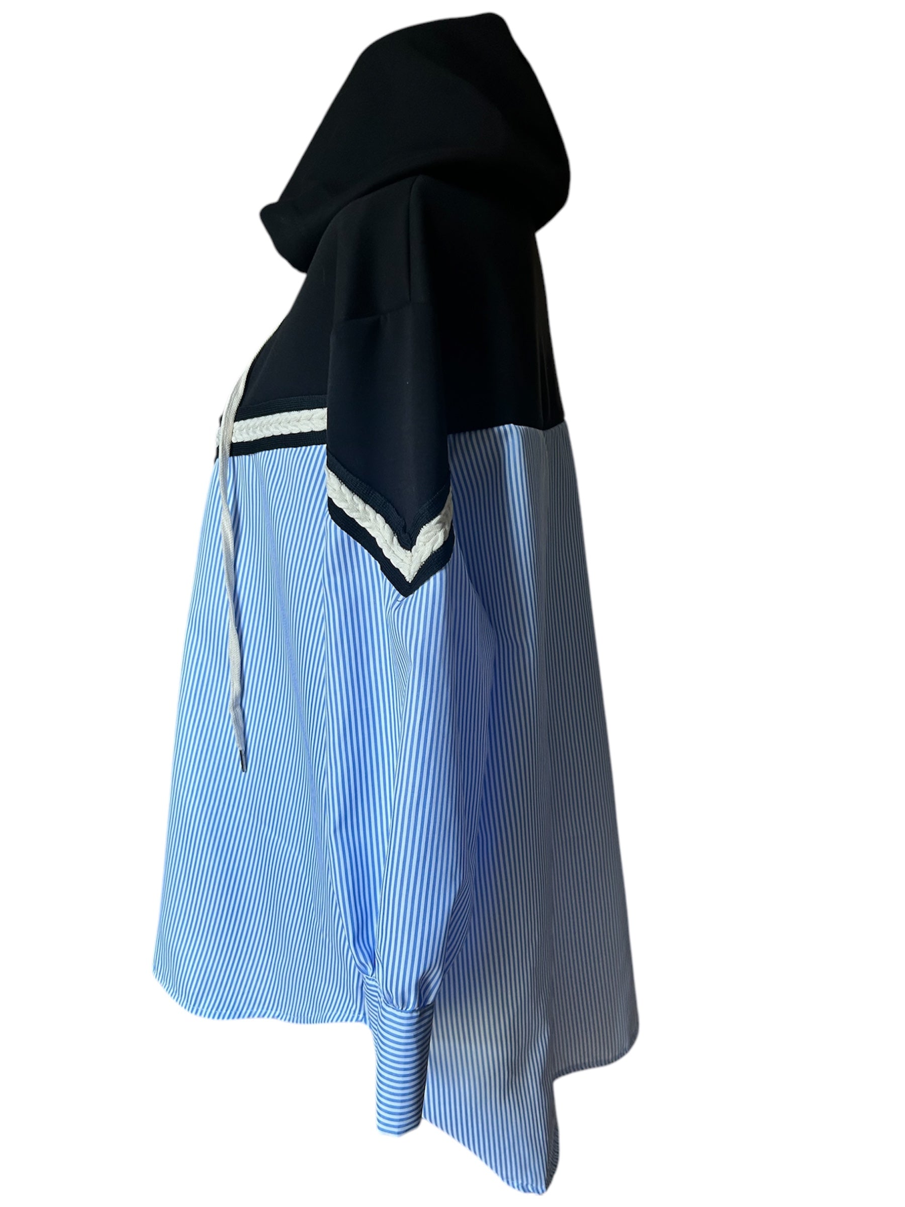 Chemise bi matière noir